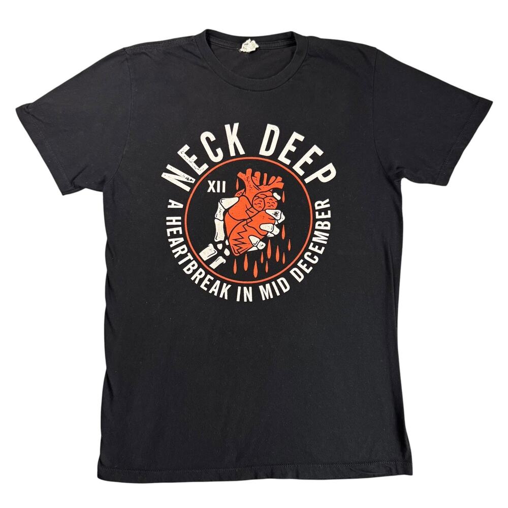Neck Deep Band Black M T-Shirt Heartbreak In Mid December Album Promo Tour Music